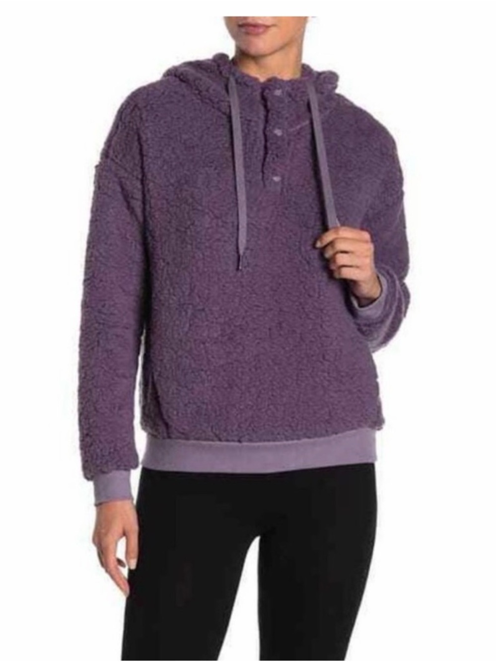 Zella Purple Sherpa Hoodie Pullover S